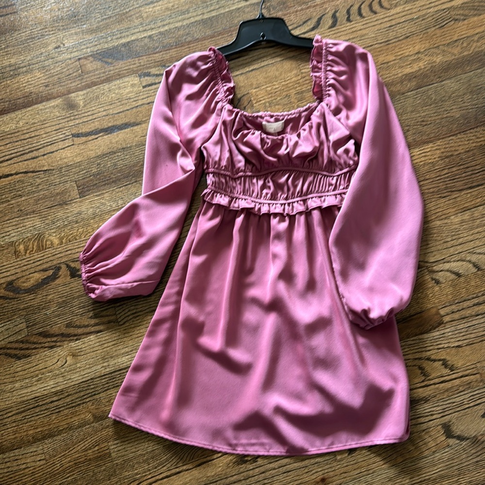 Satin Dress - Mauve Fall Dress  Junior XS